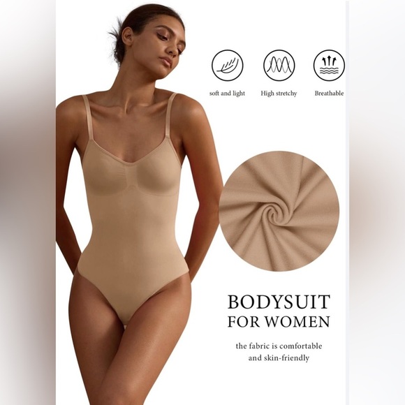REORIA Shapewear Bodysuit in Grey Purple (Mauvey Beige) | Tummy Control - Picture 1 of 12